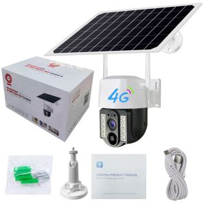 V380 Pro Solar CCTV 4G SIM 8MP WiFi Outdoor Wireless IP Camera buy 1 take 1 Full Color waterproof two-way audio Motion Detection Infrared night vision remote surveillance camera Built-in Battery with Solar Panel 360°PTZ Control COD