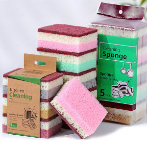 High density sponge cleaning cloth dishwashing cloth non greasy kitchen and catering supplies sponge brush pot and bowl