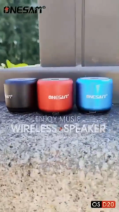 ลำโพงบลูทูธ ONESAM รุ่น OS-D20 ตัวเล็กแต่เสียงดี เบสดัง รองรับบลูทูธ/SD Card/FM ชาร์จไฟ USB ของแท้ 100% รับประกัน 1 ปี