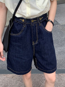 กางเกงขาสั้นยีนส์ทรงเอเอวสูงสำหรับผู้หญิงไซส์ใหญ่ในช่วงฤดูร้อน กางเกงขายาวทรงเอหลวมๆ ทรงเข้ารูป ทรงเข้ารูป สไตล์ลำลอง