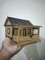 miniatur rumah adat / Rumah tradisional jawa tengah/kerajinan rumah adat bambu/rumah adat pedesaan. 