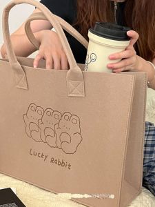 Travel out Fashion and Environment-Friendly Shopping Bag Original Design Minimalist Felt Handbag Large Capacity Commuter Bag