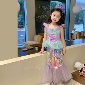 Mermaid Princess Ariel Sequined Fish Tail Slim Fit Dress