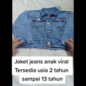 JAKET JEANS ANAK CEWEK VIRAL PITA BELAKANG USIA 2 SAMPAI 8 TAHUN