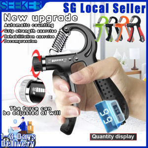 🇸🇬 Fast Delivery Grip Strength Trainer - Hand Grip Strengthener with Adjustable Resistance 10-60KG - Forearm Exerciser Wrist Strengthener Hand Workout Squeezer to Improve Strength - Workout Hand Grips 可调节握力器 手部锻炼器 gifts Christmas present