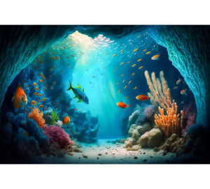 Jigsaw Puzzle 1000PCS Colorful Coral Reef With Tropical Fish And Sea Turtles For Adults Kids Birthday Party Decor Stress Relief
