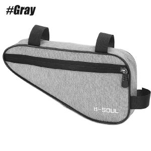 Heavy-Duty Strap-On Frame Triangle Bag Shockproof Padded Side Pouch with Reflective Logo Perfect for Long-Distance Cycling
