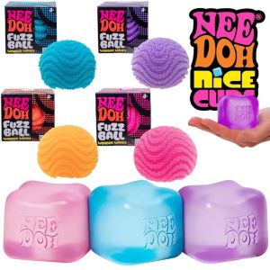 New Nee Doh Fuzz Ball Squeeze Toy Soft Fluffy Flower Power Portable Stress Relief Relieves Anxiety Fidget Squishy Toy Decor Gift