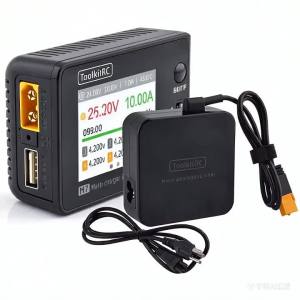 ToolkitRC M7 200W DC Balance Charger/Discharger ADP100 100W Adapter (EU/US) For 1-6S Lipo LiHV LiFe Lion RC Battery