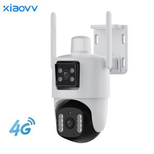 xiaovv BP3 WIFI/4G Cctv Camera 4MP Dual Lens Dual Screen WIFI Wireless Outdoor PTZ  IP65 Waterproof Human Detection Auto Tracking Color Night Vision Smart Home Security Monitor