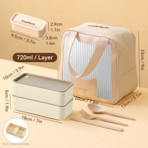 WORTHBUY Reusable Divided Plastic Lunch Contianer Microwave Safe Portable Large Capacity Sealed Bento Lunch Box For Students