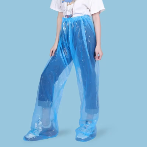 Thickened Disposable Rain Pants Waterproof Split Clear Raincoat Rainsuit Outdoor Travel Cycling