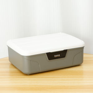 4 Digit Password Lock Safe Box Portable Organizer Case Lockable Storage Container Household Cash Jewelry Security Storage Box