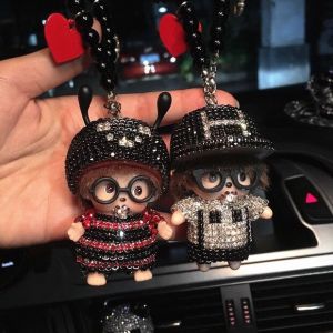 Meng Automobile Hanging Ornament Hanging Qiqi Pendant Rearview Mirror Pendant Car Interior Car Special Pendant Female Cute Car Accessories Crystal