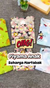 Pajamas Sunday uk Bayi - 10 Tahun / Piyama Baju Tidur Setelan Anak Perempuan Branded Karakter