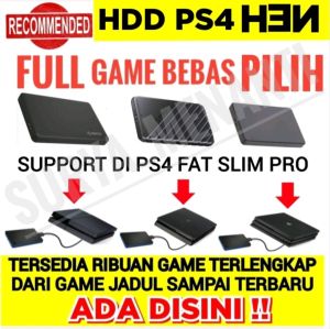 HARDISK EKSTERNAL PS4 1TB HDD GAME PNP HARDDISK EXTERNAL PLAYSTATION 4 + DLC GAMES BEBAS REQUEST