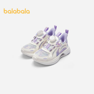 Balabala Childrens Sneakers Breathable Girls Shoes 2024 Summer Mesh Running Shoes Sweet Tide