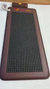 Thảm đá nhiệt nóng Hàn Quốc Fanocare KT 70*170cm đá germanium tròn đen ( Tặng kèm 3 quà tặng)