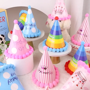 Nón Sinh Nhật Happy Birthday Có Viền Bông Nhiều Màu Dễ Thương Trang Trí Tiệc Sinh Nhật Cho Bé Trai Gái Người Lớn Chụp Hình Sống Ảo Cực Xinh