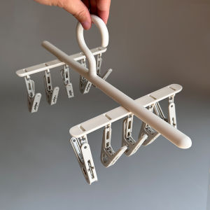 Multifunctional Rotate Clothes Hanger Drying Clip Underwear Clothes Drying Gadget Detachable Multi-Head Clip Clothes Hanger