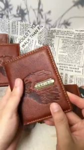 Bóp Ví Cefiro Nam Da Bò Thật  -Màu Độc Quyền TABUSTORE -Hình Đại Bàng Cao Cấp  - Bóp Nam Đựng Thẻ -ví da nam ví đứng thiết kế nhiều ngăn đựng tiền đựng thẻ bảo hành 12 Tháng