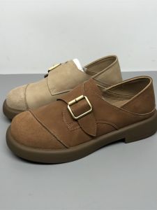 ลำลอง ใส่สบาย นุ่ม วัวด้านล่าง หนัง ผิวแท้ ผู้หญิง รองเท้า ทันสมัย Birkenshoes ส้นแบน หัวกลม ปากลึก