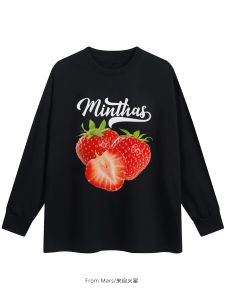 Tất Tay Dài in Hình Quả Mâm Xôi Mars Mùa Mới Sáng Tạo Cho Cặp Đôi Thời Trang Thường Ngày Cotton Thoáng Khí Mùa Thu