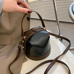 Fashionable Bucket Bag Womens Handbag Spring Summer Retro Small Crossbody Bag Handheld Single Shoulder Trendy Bag