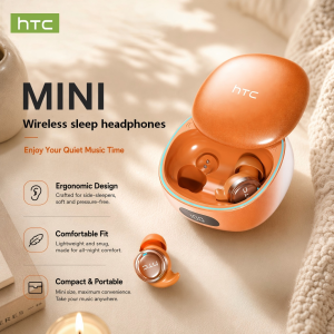 HTC | HTC NE96 Wireless Bluetooth V6.0 Earphones TWS Wireless Headphones Power Display Noise Reduction Mini In-Ear Earbuds for Sleep