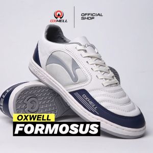 Oxwell Formosus - Sepatu Futsal Pria Dewasa Olahraga Stylish Brand Lokal Berkualitas Putih Navy