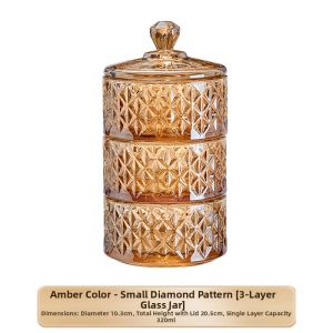 Baroquehouse | Crystal Multi-layer Luxury Glass Storage Jar