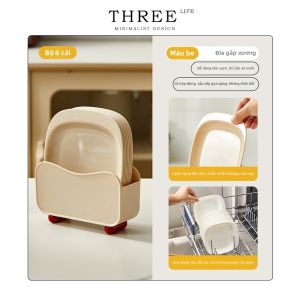 THREE LIFE | Đĩa Đựng Xương Nhựa Đạt Tiêu Chuẩn Thực Phẩm Cho Bữa Ăn Tại Nhà