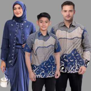 Batik couple family baju batik couple ayah dan anak laki usia 2-12thn