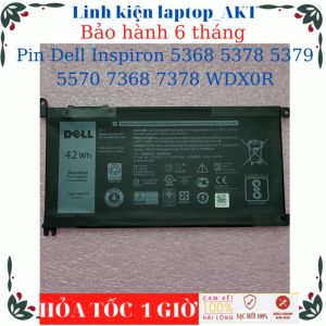 Pin dùng cho Laptop Dell Inspiron 5368 5378 5379 5570 7368 7378 WDX0R- Pin WDXOR-42Wh