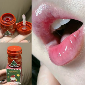 ลิปสติกวอเตอร์กลอส ลิปมาส์กสำหรับทุกเพศพร้อมแปรงทาปาก บำรุงริมฝีปากข้ามคืน เครื่องสำอางที่จำเป็นสำหรับกิจกรรมกลางแจ้ง ของขวัญสำหรับผู้หญิง