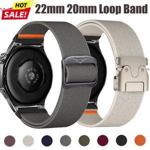 22mm 20mm Nylon Strap for Samsung Galaxy Watch 7/6/5/4/3/Gear S3 Loop Band for Huawei Watch GT4 GT3 2 Pro/Amazfit GTR 4/GTS