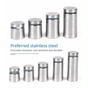 Stainless Steel 25mm Glass Standoff Screw Mounting Advertising Bolt Nails for Sign Board Displays (4 pieces)