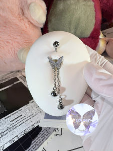 Butterfly Bell Belly Button Rings Allergy Free Spicy Girl Titanium Steel Fashion Jewelry Sweet Style Heart/Droplet/Pendant Designs