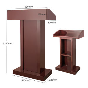 Modern Stainless Steel Reception Desk Host Speech Service Hotel Security Post Square Shape Office Furniture Speaking Table