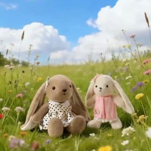 Thỏ Dễ Thương Sang Trọng Đồ Chơi 25Cm/40Cm Thú Nhồi Bông Bunny Mềm Búp Bê Với Pyjama Đầm Ngủ Ôm Gối Kawaii Quà Tặng Cho Bé Gái