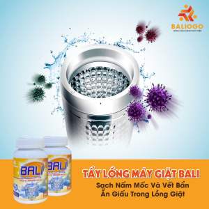 Combo 2 lọ tẩy lồng máy giặt BALI - Bột siêu sạch trả lại mùi thơm cho quần áo..