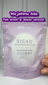 SR12 Skinsane Soap Bar Face & Body Sicad Atasi Flek Hitam dan Noda Hitam Bekas Jerawat Dark Spot
