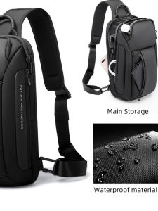 Bange BG-7566 Trendy New Chest Bag Crossbody Bag Large Capacity Casual Shoulder Bag Street Style Oxford Cloth Leisure Crossbody Bag