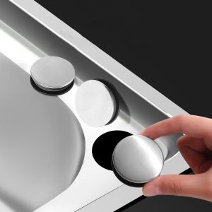 VBNFH Stainless Steel Practical Kitchen Washbasin Accessories Drainage Seal Water Blanking Plug Faucet Hole Cover Tap Hole Cover Stopper