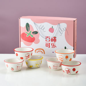Creative Ceramic Dining Utensils Japanese Style Small Bowl Home Use Eating Specialized Peaceful Elegant Rice Bowl