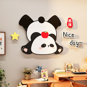 Motivational Cartoon Panda Wall Decals Childrens Room Decorations Bedroom Desk Arrangement Student Dormitory Study Stickers