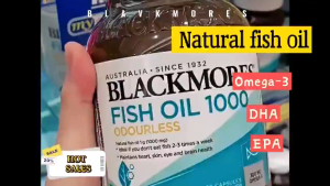 Blackmores Odourless Fish Oil 1000mg 400 capsules. Supports eye and heart health. Genuine and original.