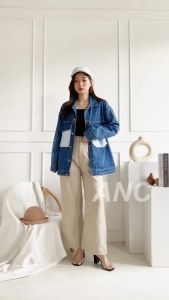 TERKINI Jaket Jeans Atasan Wanita Import - Jacket Jeans Pocky - Jacket Tosca - Jacket Jeans Berwarna - Jaket Oversize Wanita