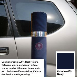 Kain Wolfis Navy Dongker Grade A Premium Tebal Exclusive Bahan untuk Gamis & Hijab