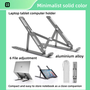 2024 Portable Foldable Aluminum Alloy Laptop Stand Ergonomic Adjustable Height Folding Laptop Holder Stand  for ipad